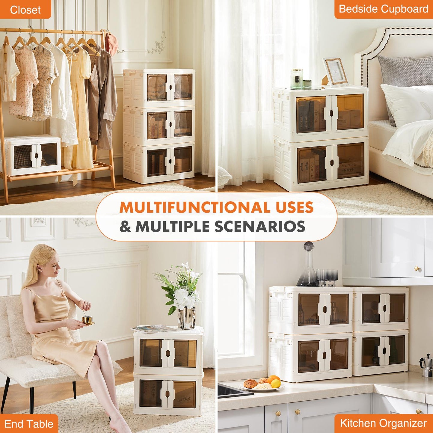 Stackable Plastic Storage Bins with Lids