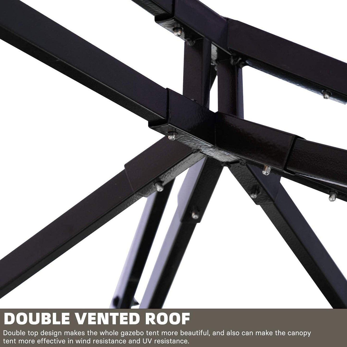 SR Gazebo for Patios Outdoor Gazebo with Mosquito Netting and Curtains Outdoor Deck Backyard