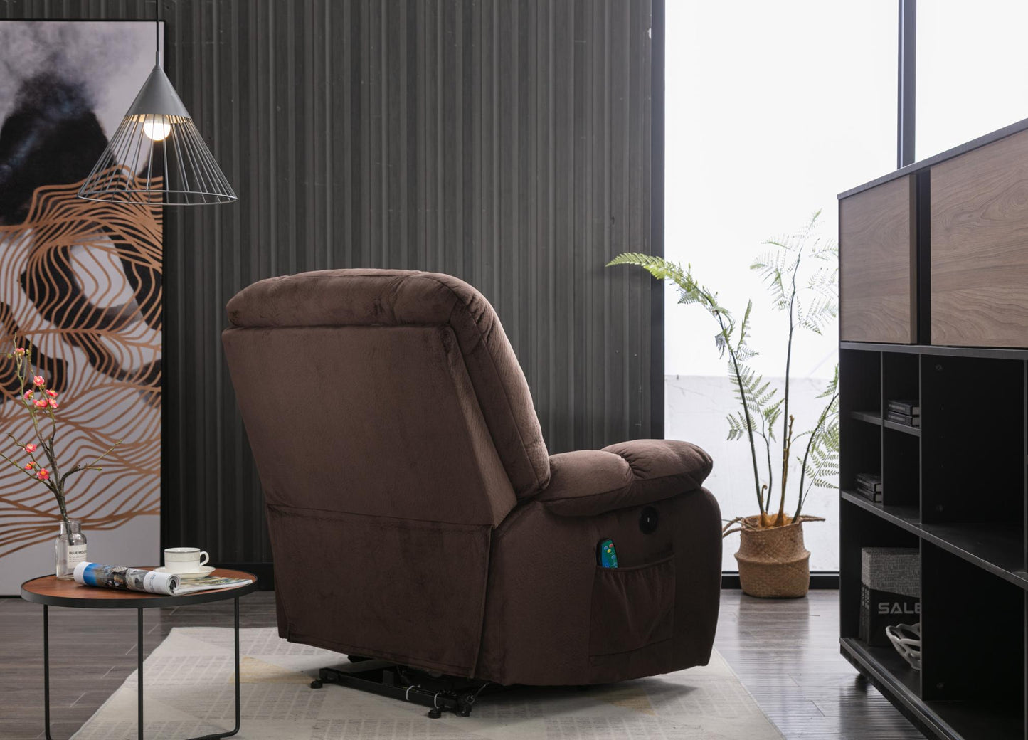 Overstuffed Massage Recliner Chairs with Heat and Vibration