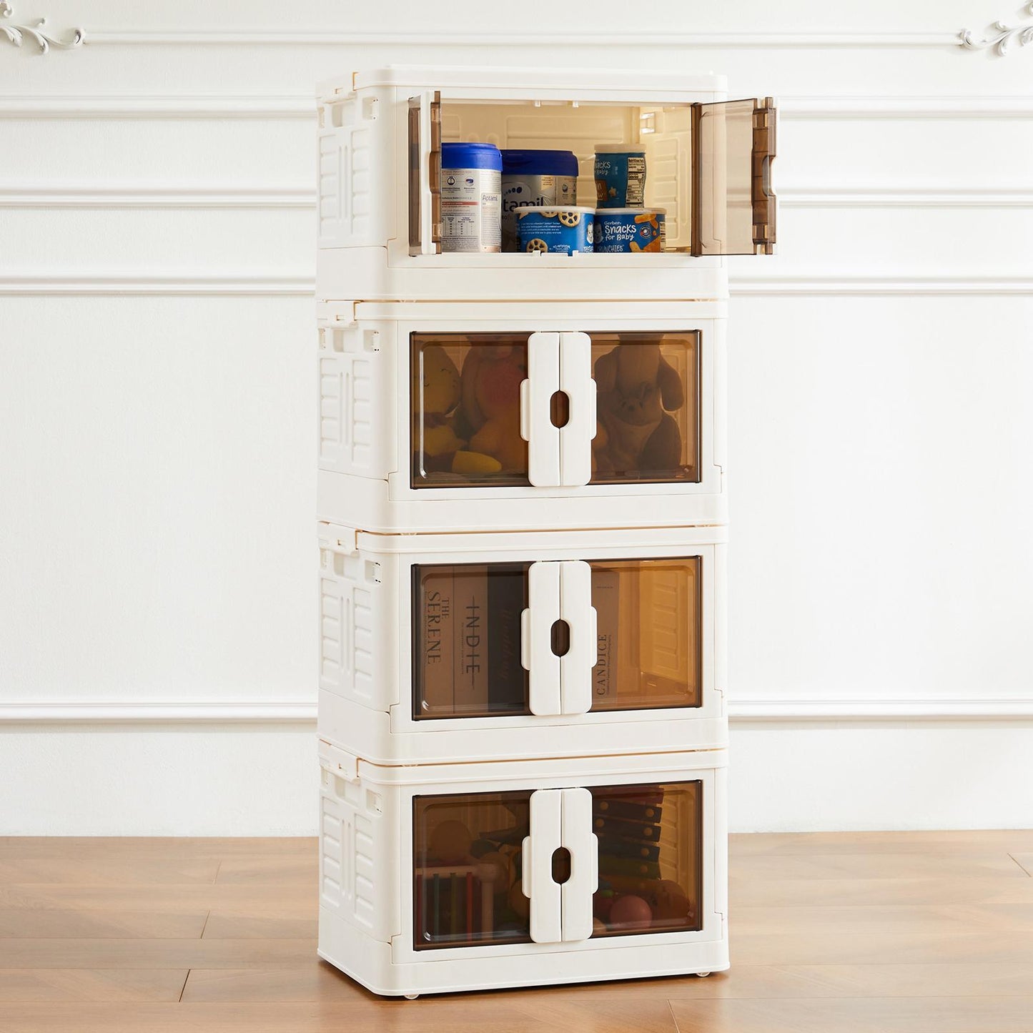 Stackable Plastic Storage Bins with Lids