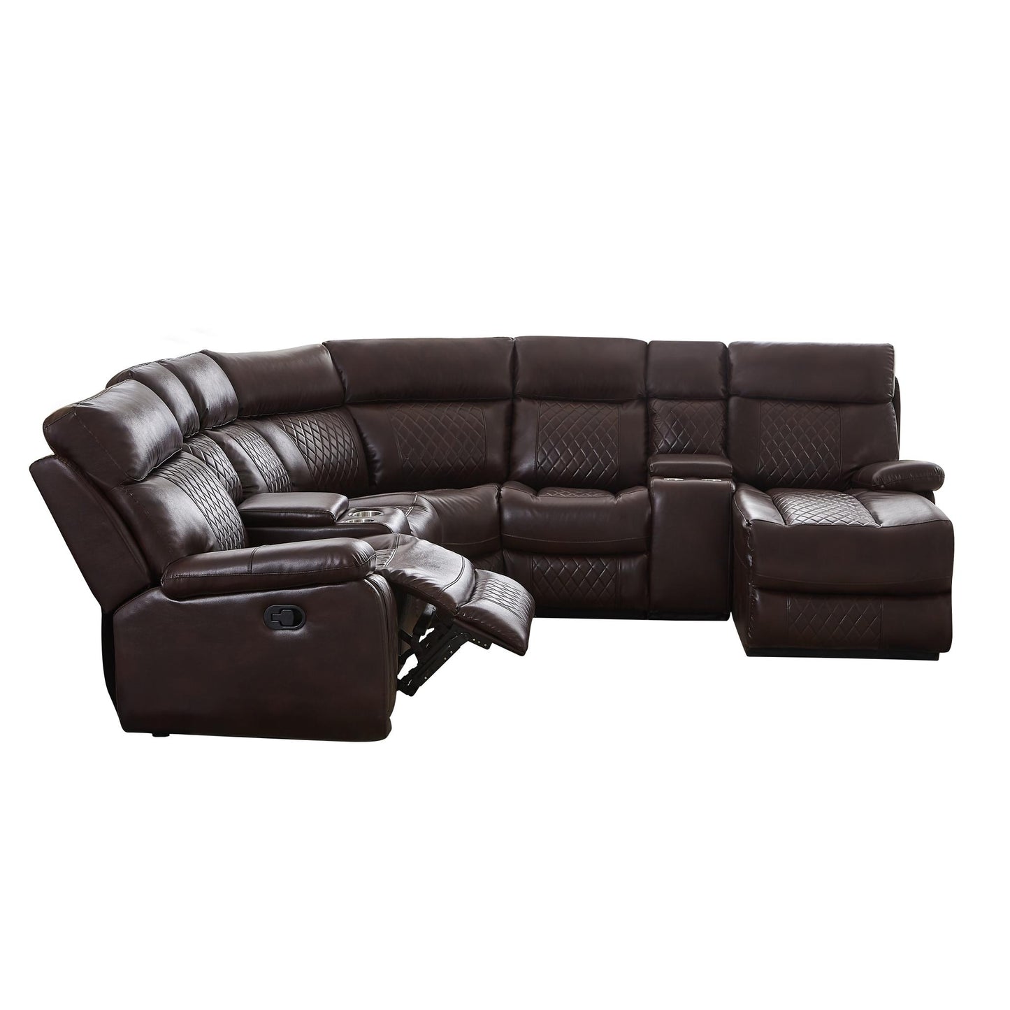 Sectional Manual Recliner Living Room Set