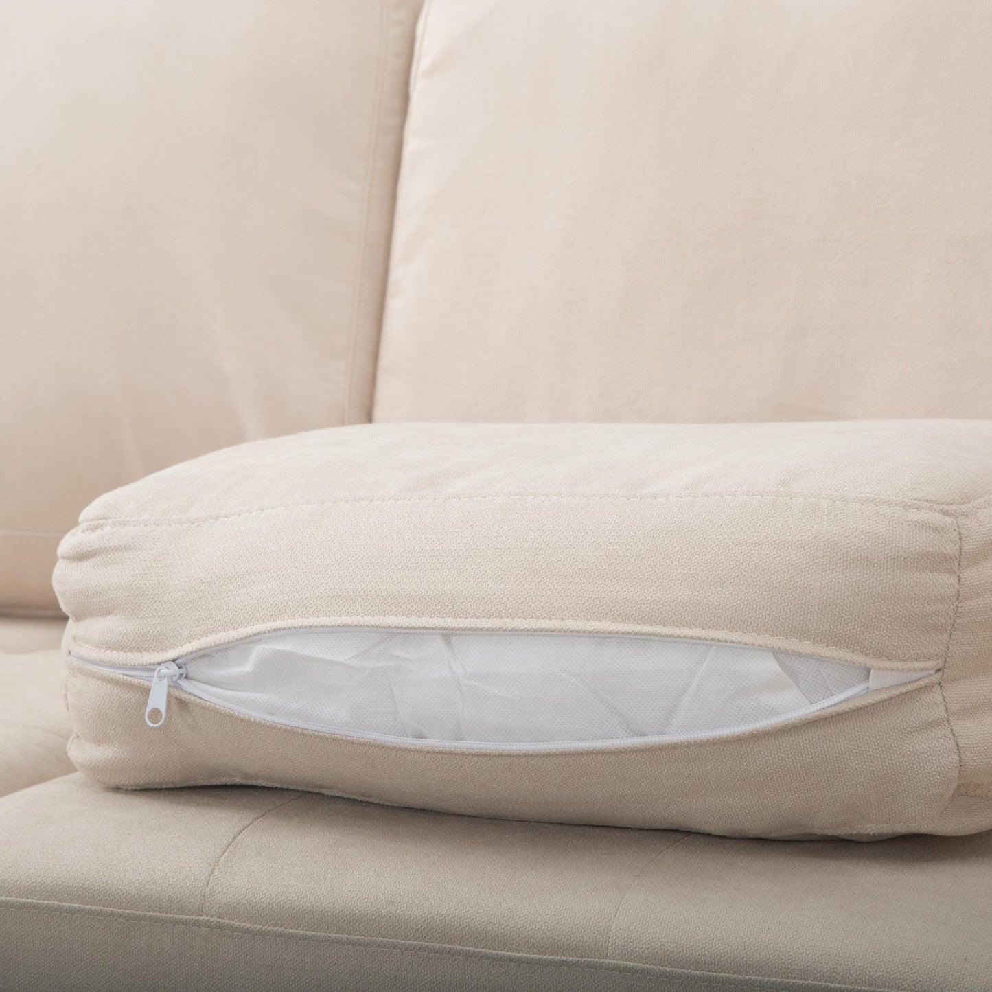 107.9” L-Shaped Reversible Sectional Sofa