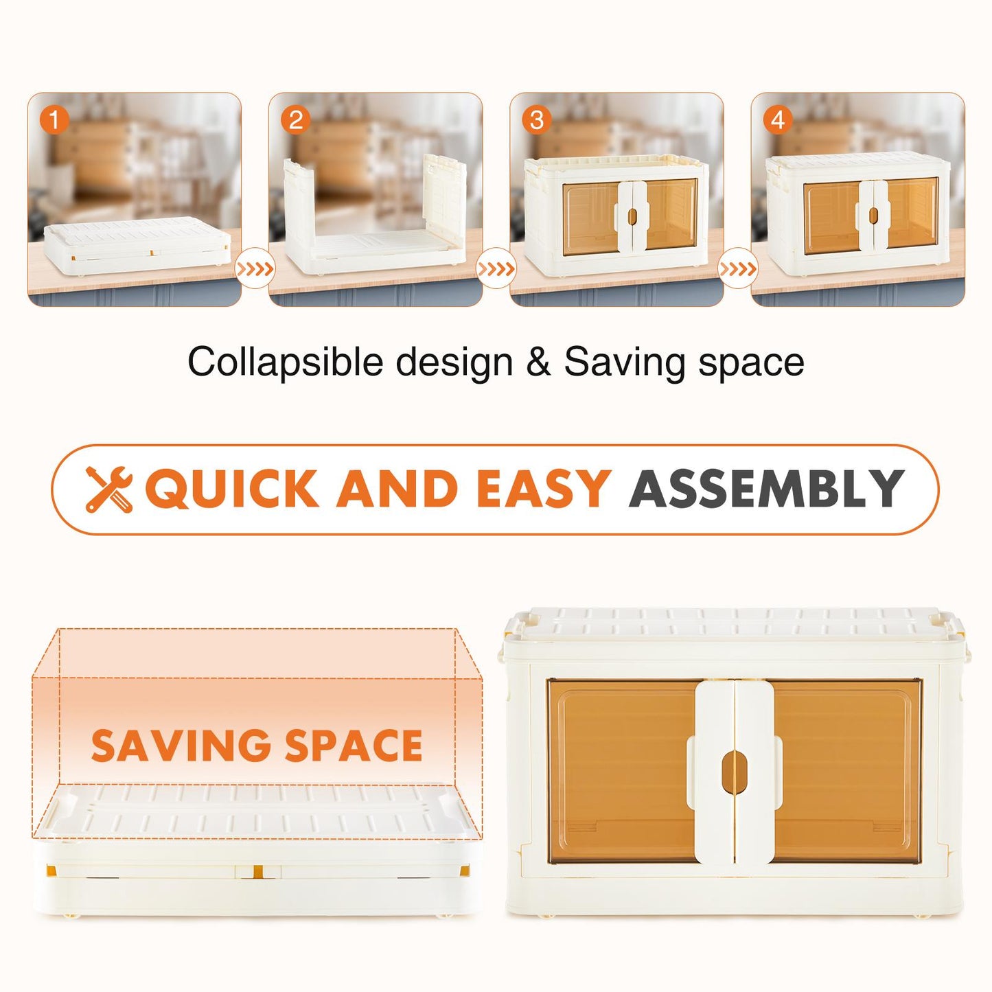 Stackable Plastic Storage Bins with Lids