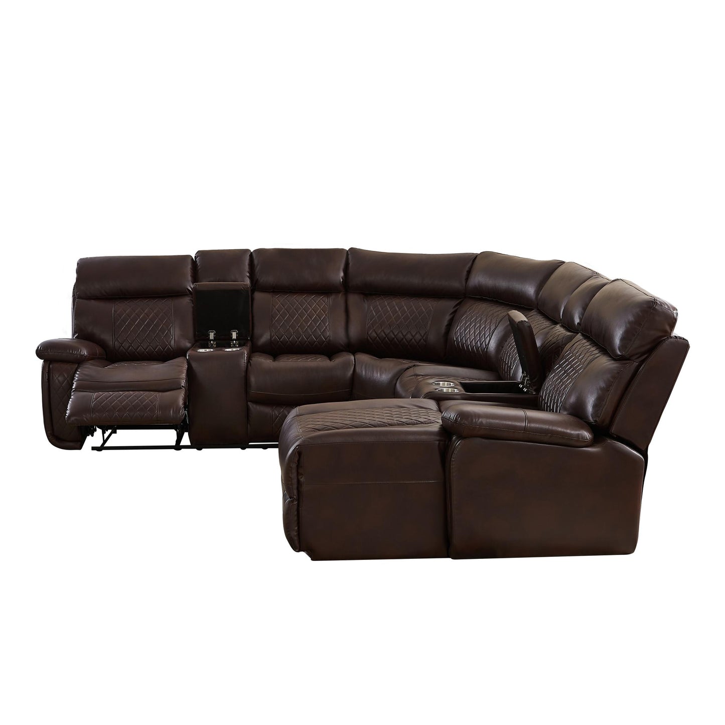 Sectional Manual Recliner Living Room Set