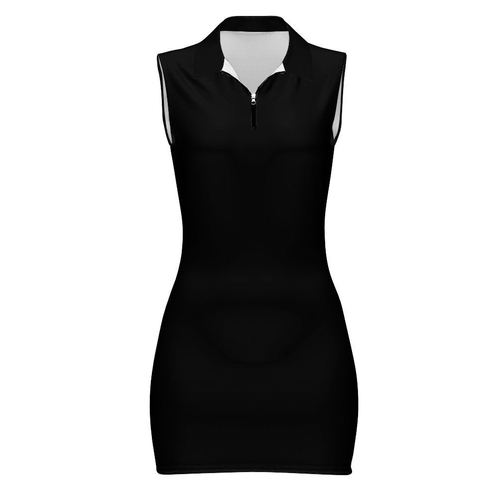 SPK87Z Sleeveless Zip Up Dress