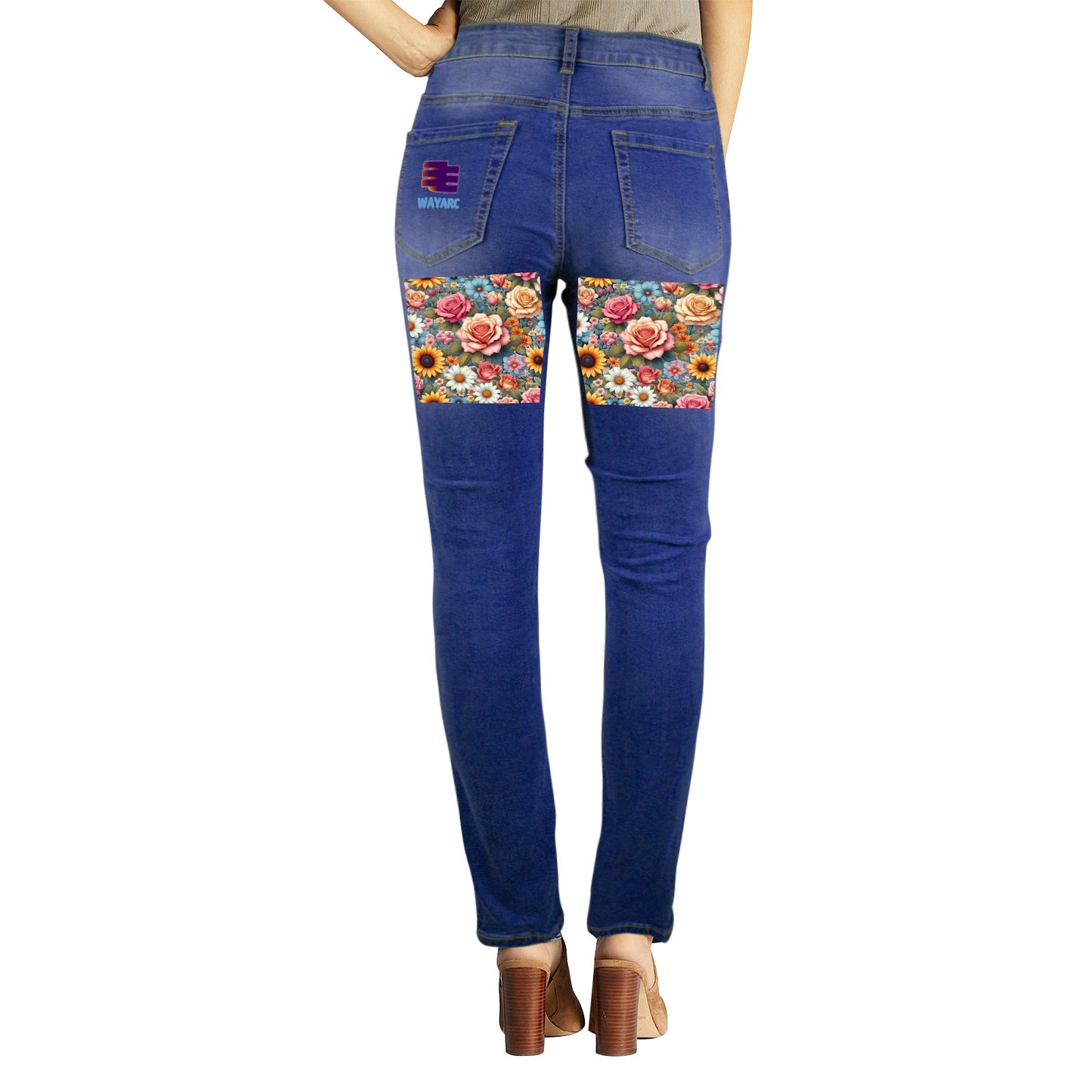 XT67Z Flower Denim Jeans